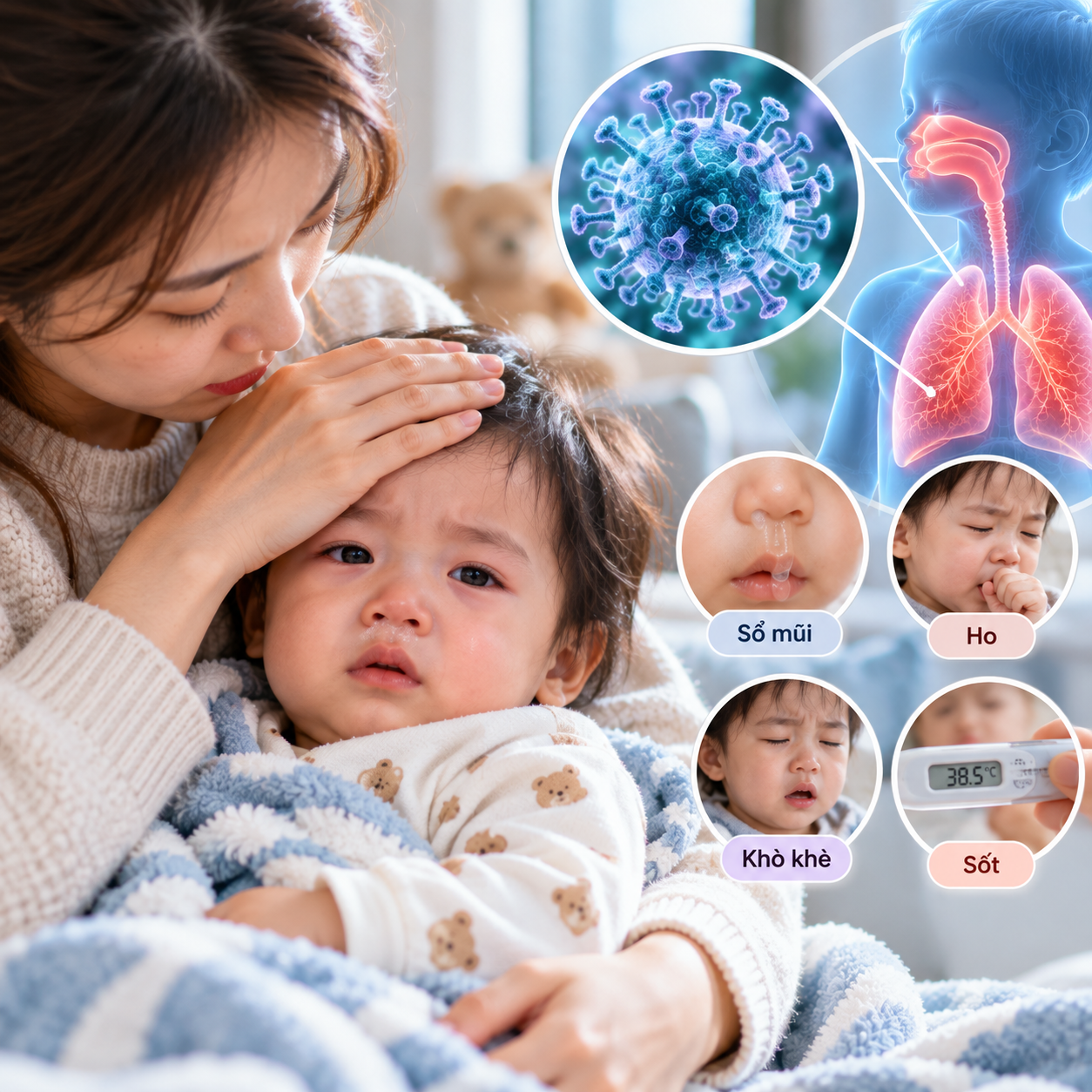 RSV Là Gì? Dấu Hiệu Nhiễm Virus RSV Ở Trẻ Nhỏ Cha Mẹ Cần Biết